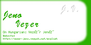 jeno vezer business card